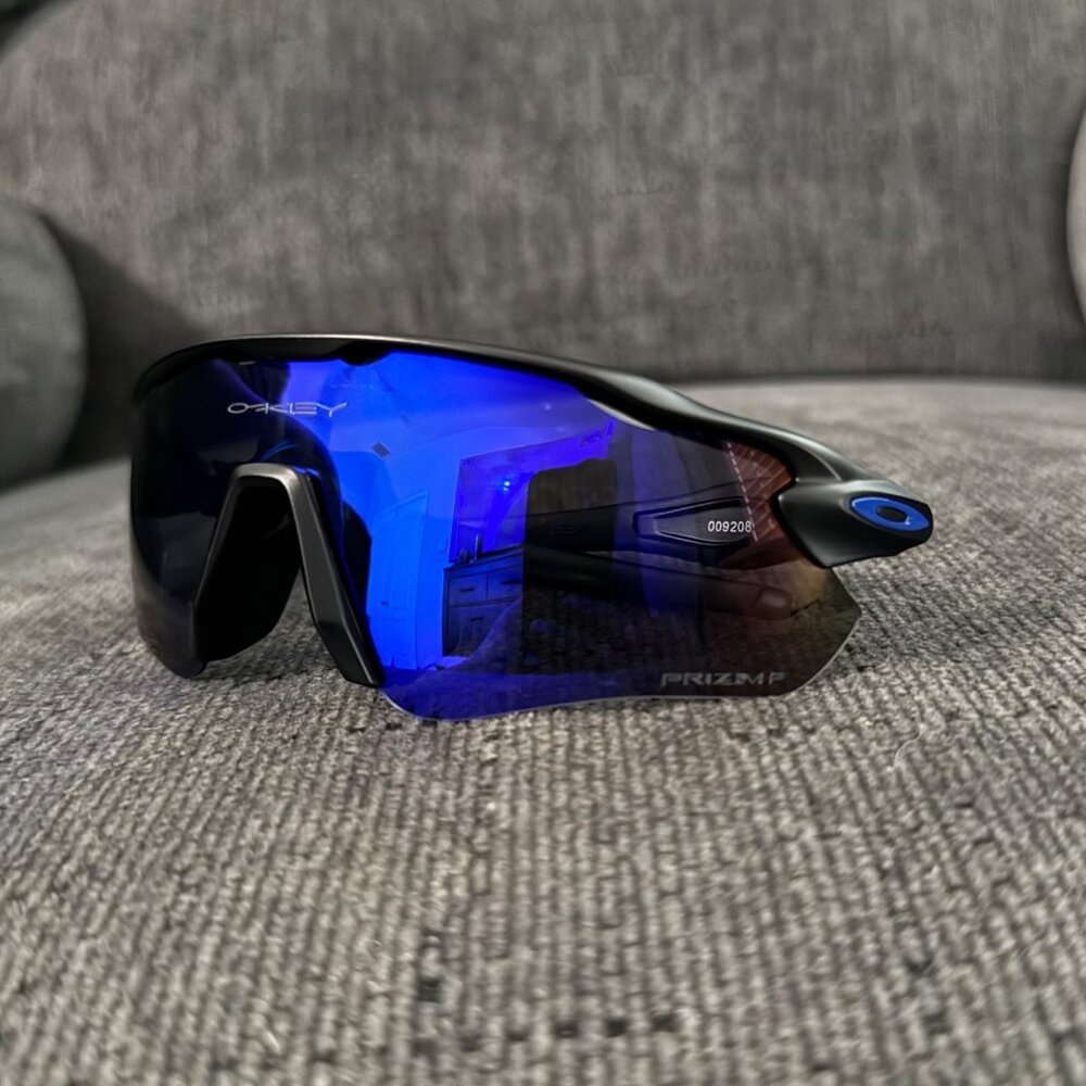 Oakley Radar EV PRIZM Polarized Sapphire Iridium OO9208 Black Frame - Picture 10 of 13